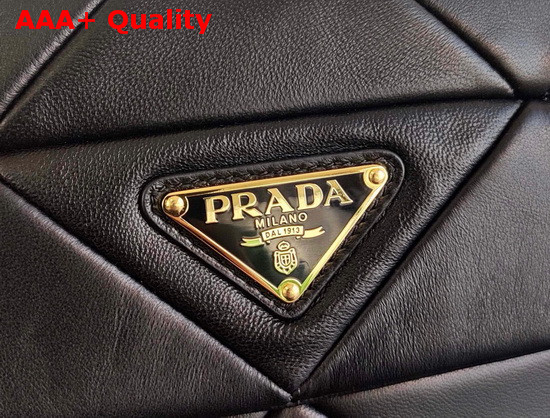 Prada System Nappa Leather Patchwork Bag in Black 1BD292 Replica