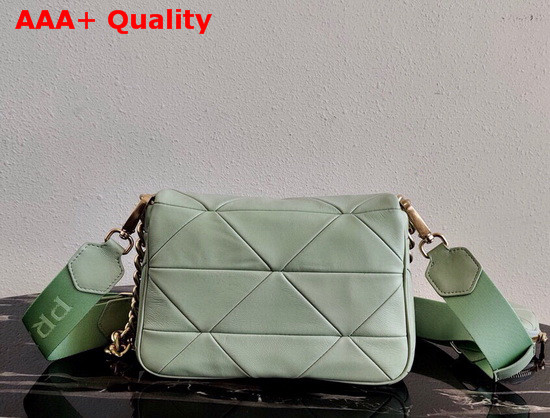 Prada System Nappa Leather Patchwork Bag in Light Green 1BD292 Replica