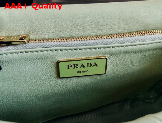 Prada System Nappa Leather Patchwork Bag in Light Green 1BD292 Replica