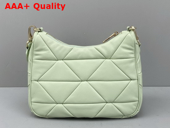 Prada System Nappa Leather Patchwork Shoulder Bag in Light Green 1BC157 Replica