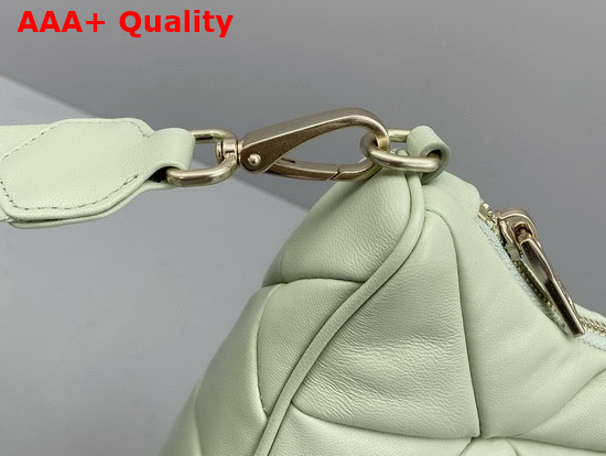 Prada System Nappa Leather Patchwork Shoulder Bag in Light Green 1BC157 Replica