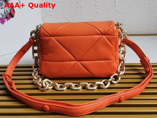 Prada System Nappa Patchwork Shoulder Bag in Orange 1BD292 Replica