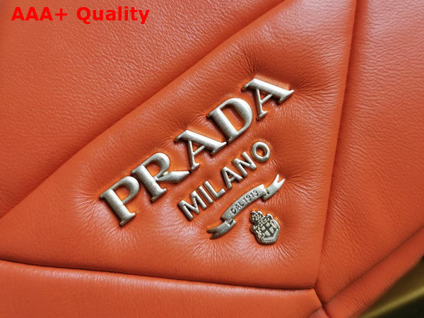 Prada System Nappa Patchwork Shoulder Bag in Orange 1BD292 Replica