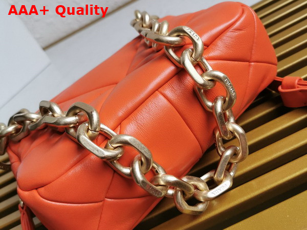 Prada System Nappa Patchwork Shoulder Bag in Orange 1BD292 Replica