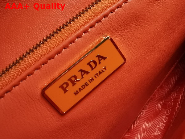 Prada System Nappa Patchwork Shoulder Bag in Orange 1BD292 Replica