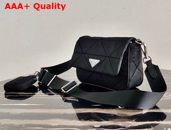 Prada System Nylon Patchwork Bag in Black 1BD292 Replica