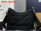 Prada System Nylon Patchwork Shoulder Bag in Black Replica