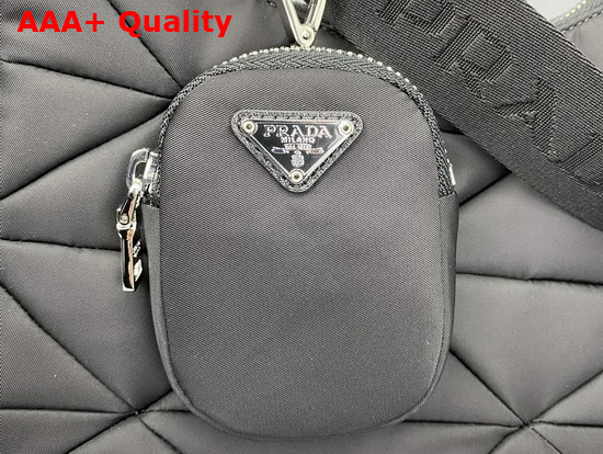 Prada System Nylon Patchwork Shoulder Bag in Black Replica