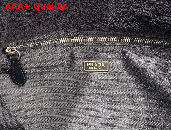 Prada Terry Tote Bag Black and White 1BG130 Replica