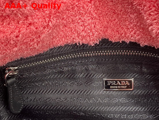 Prada Terry Tote Bag Petal Pink and Black 1BG130 Replica