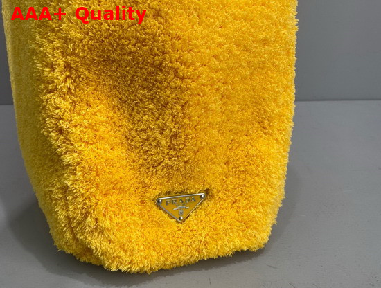 Prada Terry Tote Bag Yellow and Black 1BG130 Replica