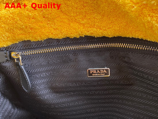 Prada Terry Tote Bag Yellow and Black 1BG130 Replica