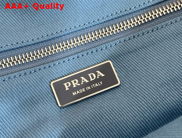 Prada Tote Bag in Light Blue Embroidered Denim Replica