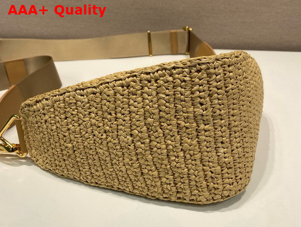 Prada Triangle Crochet Shoulder Bag in Natural 1BH190 Replica