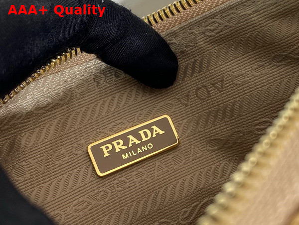 Prada Triangle Crochet Shoulder Bag in Natural 1BH190 Replica