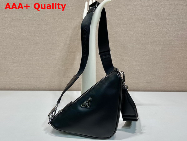 Prada Triangle Leather Bag in Black 2VH155 Replica