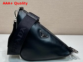 Prada Triangle Leather Bag in Black 2VH155 Replica