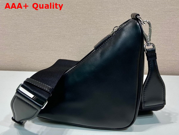 Prada Triangle Leather Bag in Black 2VH155 Replica