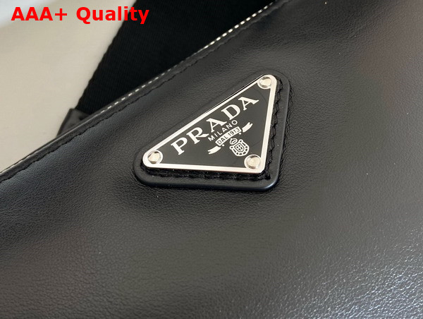 Prada Triangle Leather Bag in Black 2VH155 Replica