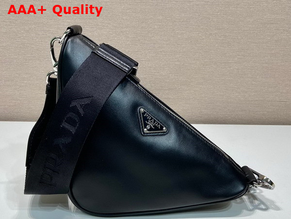 Prada Triangle Leather Bag in Black 2VH155 Replica