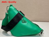 Prada Triangle Leather Bag in Mango 2VH155 Replica