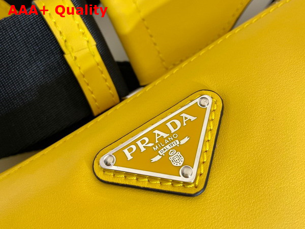 Prada Triangle Leather Bag in Sunny Yellow 2VH155 Replica