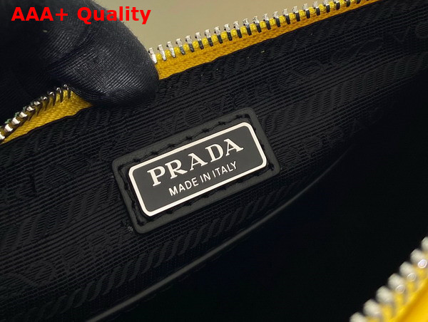 Prada Triangle Leather Bag in Sunny Yellow 2VH155 Replica