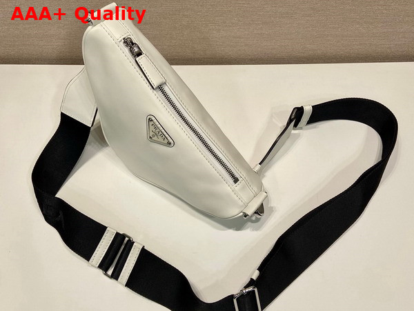 Prada Triangle Leather Bag in White 2VH155 Replica