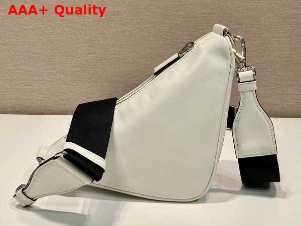 Prada Triangle Leather Bag in White 2VH155 Replica