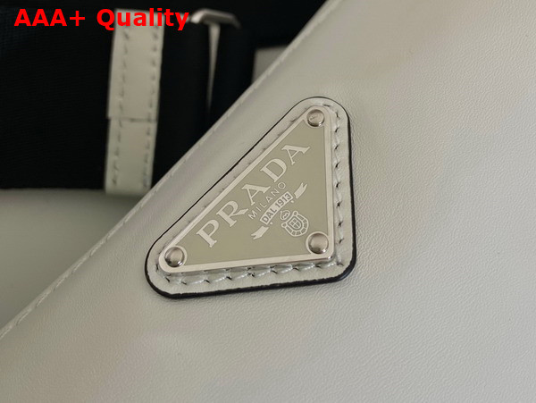 Prada Triangle Leather Bag in White 2VH155 Replica