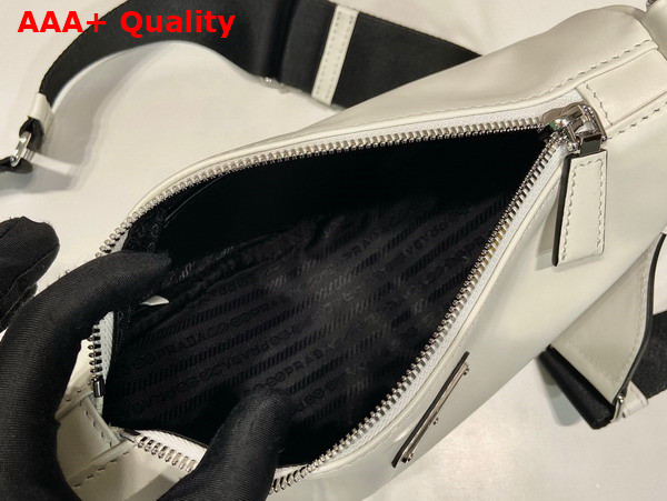 Prada Triangle Leather Bag in White 2VH155 Replica