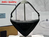 Prada Triangle Leather Pouch in Black 1NQ043 Replica