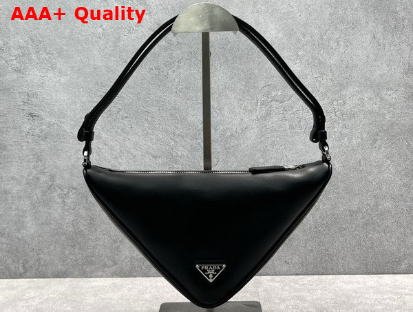 Prada Triangle Leather Pouch in Black 1NQ043 Replica