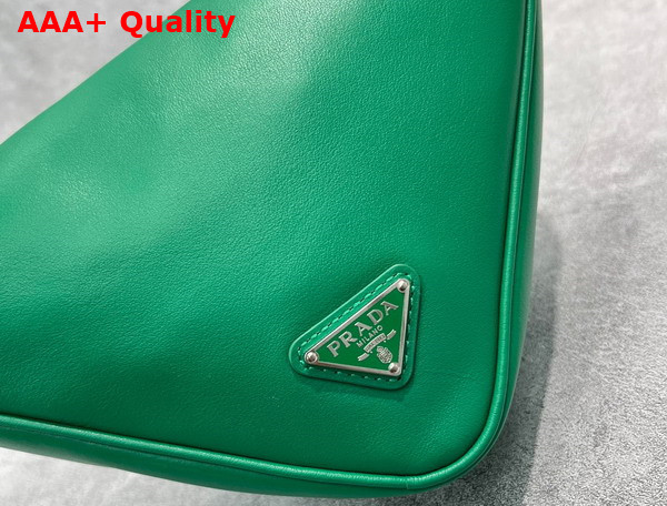 Prada Triangle Leather Pouch in Mango 1NQ043 Replica