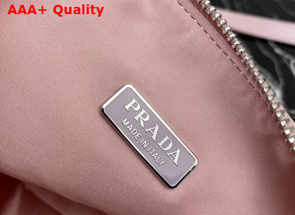 Prada Triangle Satin Mini Bag with Crystals Pink Crystals 1BC190 Replica