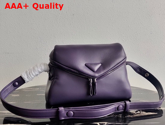 Prada Violet Padded Nappa Leather Prada Signaux Bag 1BC165 Replica