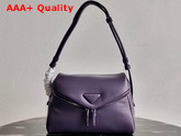 Prada Violet Padded Nappa Leather Prada Signaux Bag 1BC165 Replica