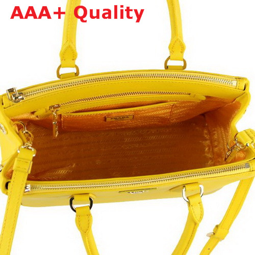 Prada Small killer bag saffiano leather yellow Replica