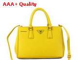 Prada Small killer bag saffiano leather yellow Replica