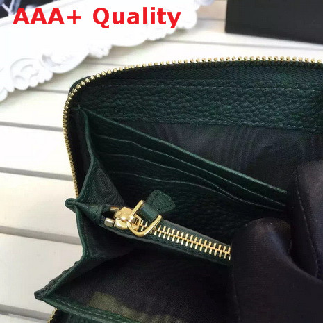 Prada Zip Wallet In Green Replica