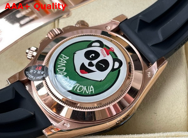 Rolex Cosmograph Daytona Oyster 40mm Everose Gold and Chocolate Dial Black Rubber Watchband Replica