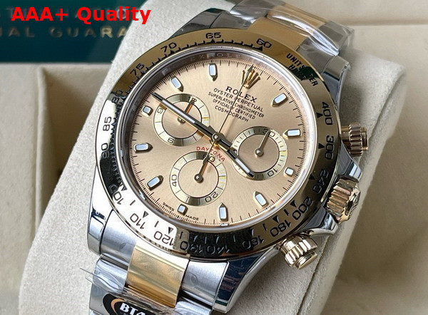 Rolex Cosmograph Daytona Oyster 40mm Oystersteel and Yellow Gold Gold Dial Replica