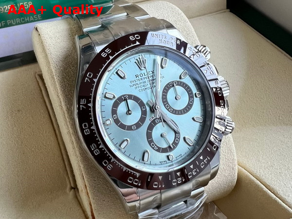 Rolex Cosmograph Daytona Oyster 40mm Platinum Light Blue Replica