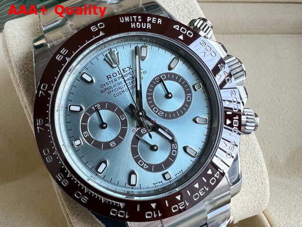 Rolex Cosmograph Daytona Oyster 40mm Platinum Light Blue Replica