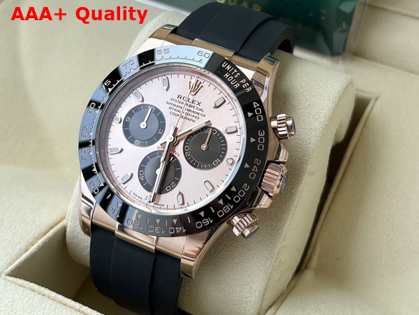 Rolex Cosmograph Daytona Oyster 40mm Rose Gold Rubber Strap Replica