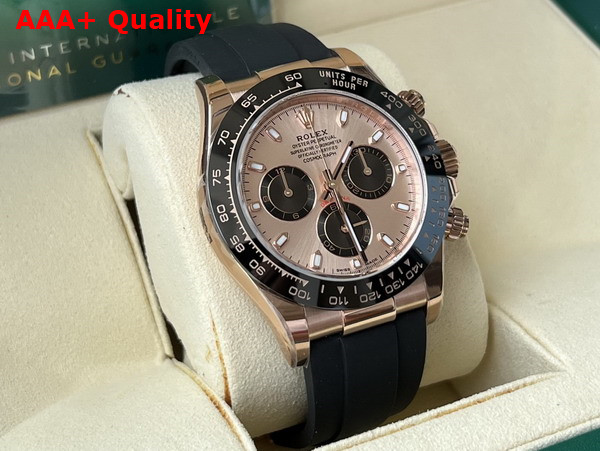 Rolex Cosmograph Daytona Oyster 40mm Rose Gold Rubber Strap Replica