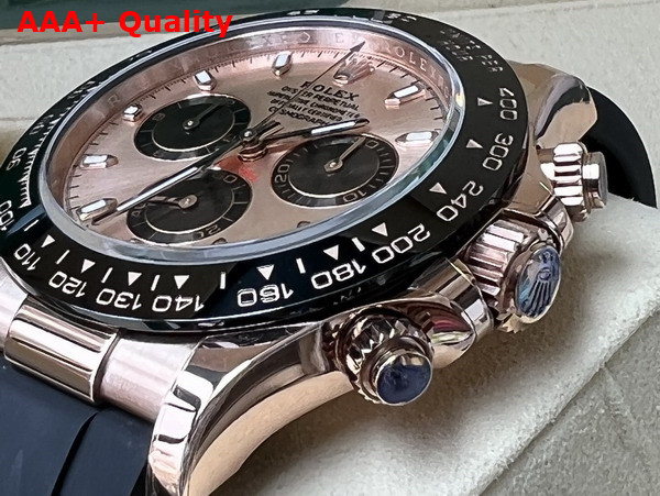 Rolex Cosmograph Daytona Oyster 40mm Rose Gold Rubber Strap Replica