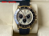 Rolex Cosmograph Daytona Oyster 40mm Yellow Gold Rubber Strap Replica