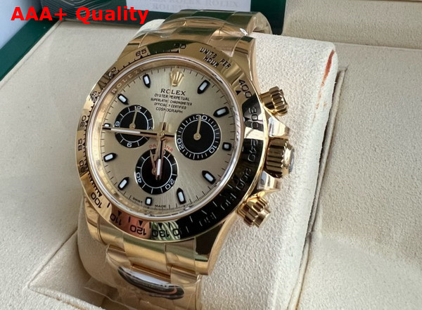 Rolex Cosmograph Daytona Oyster 40mm Yellow Gold and Beige Dial Replica