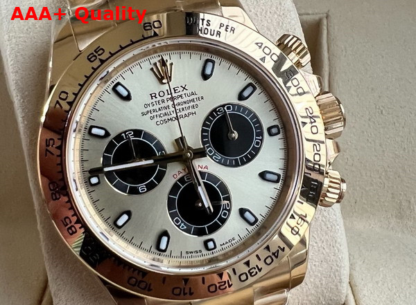 Rolex Cosmograph Daytona Oyster 40mm Yellow Gold and Beige Dial Replica